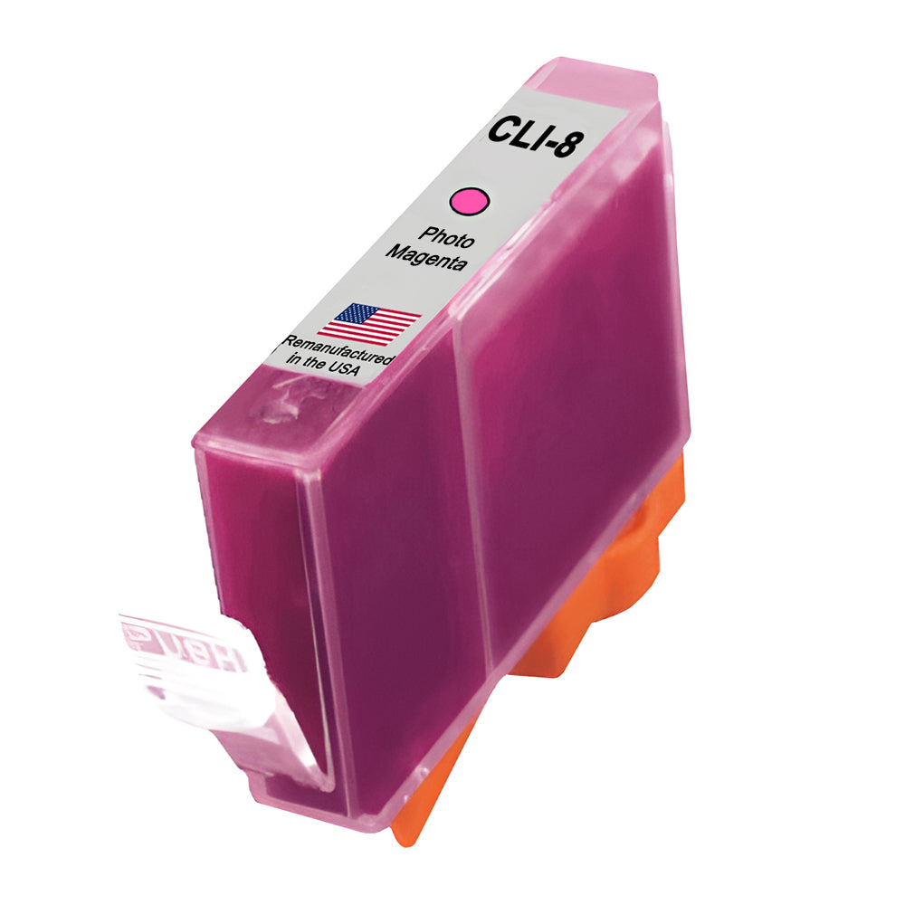 U.S. Remanufactured for Canon CLI-8PM Photo Magenta Ink Cartridge