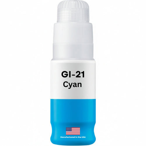Replacement Ink Bottle For Canon GI-21 (4537C001) 70 ml Cyan