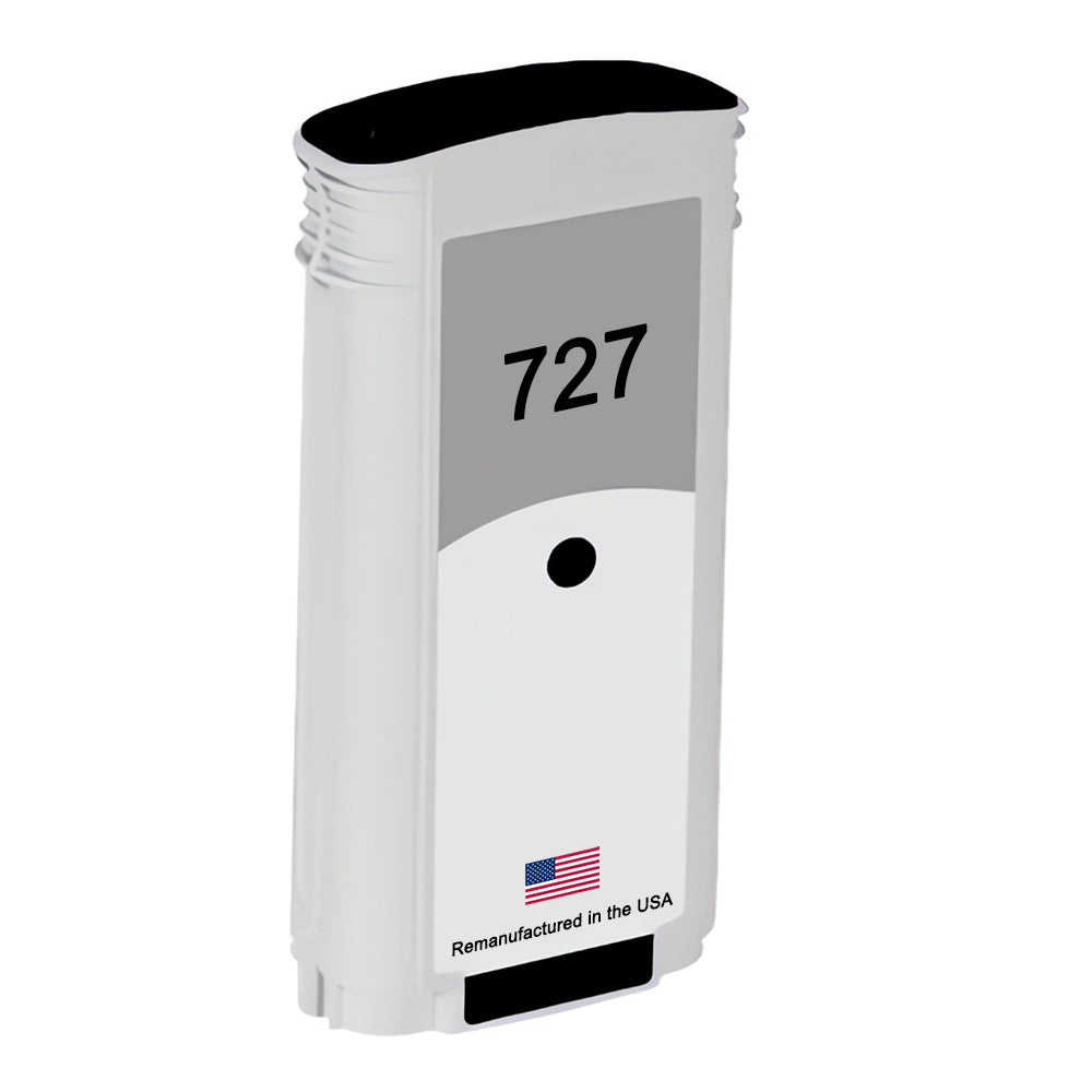 U.S. Remanufactured for HP 727 130ml (B3P22A) Matte Black Ink Cartridge