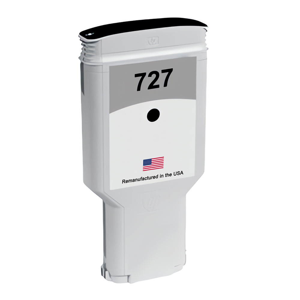U.S. Remanufactured for HP 727 300ml (C1Q12A) Matte Black Ink Cartridge