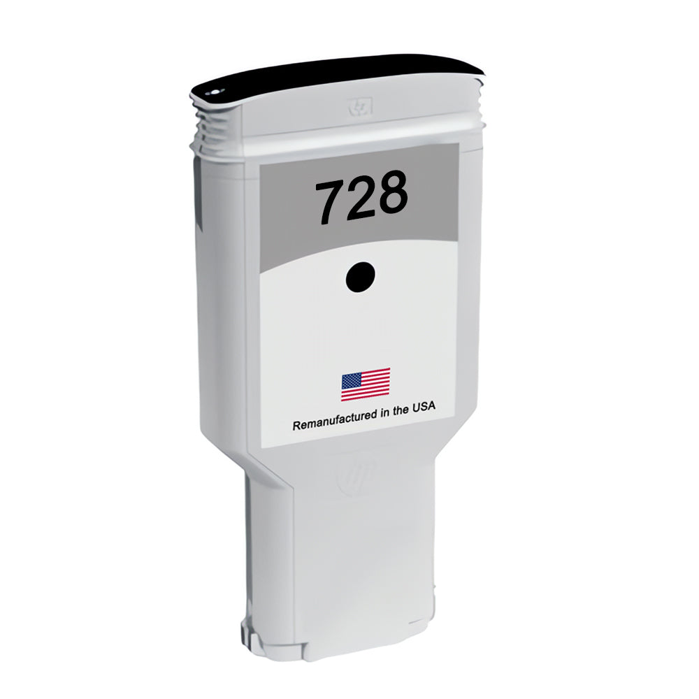 U.S. Remanufactured for HP 728 300ml (F9J68A) Matte Black Ink Cartridge