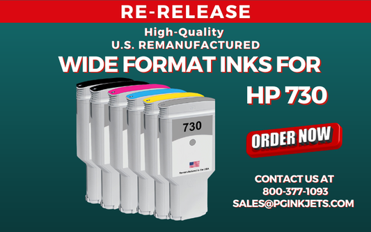 U.S. Remanufactured for HP 730 Ink Cartridges Compatible with HP DesignJet Wide-Format Printers
